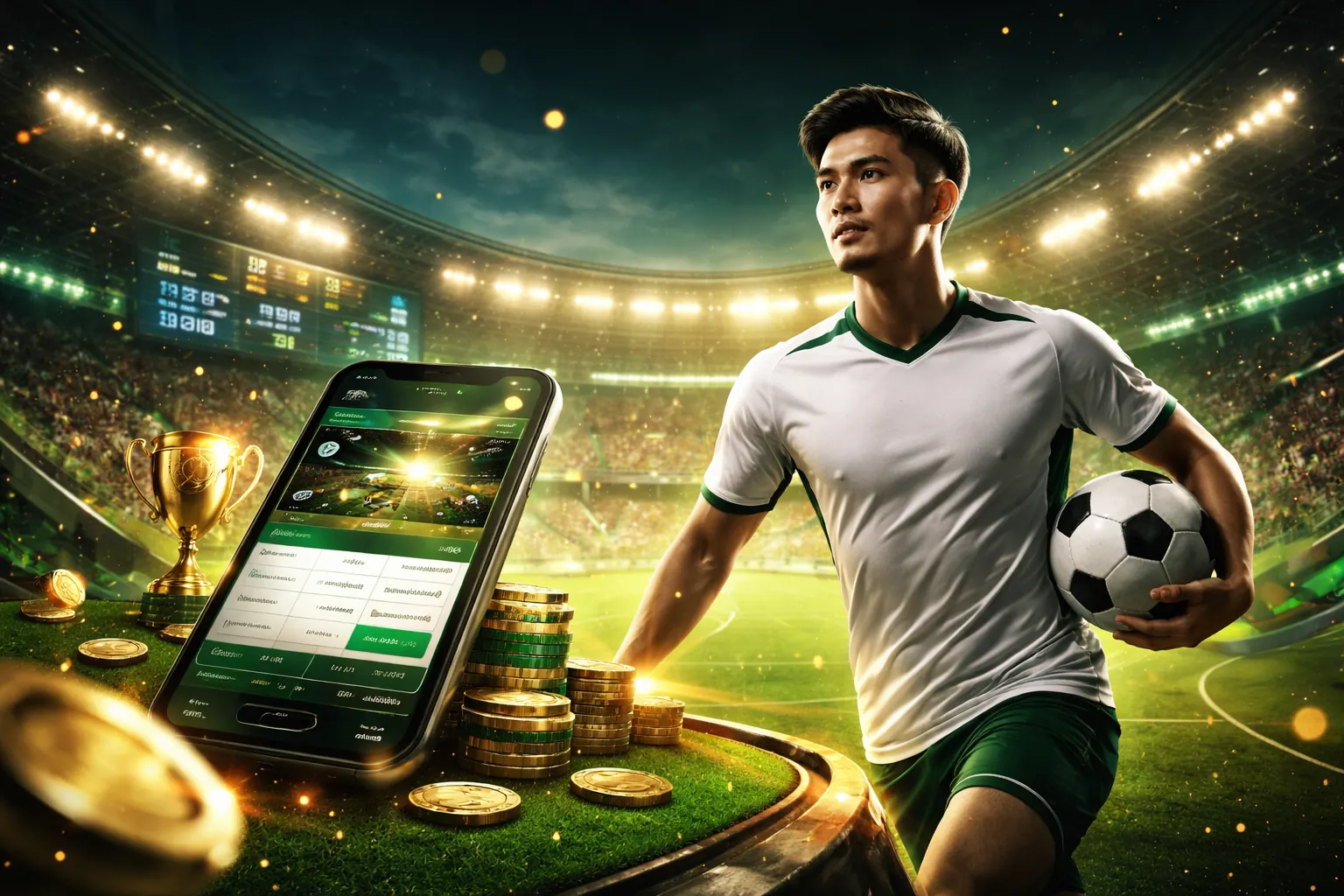 Sân vận động bóng đá sôi động tại 189 bet